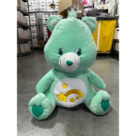 Large, Care Bears, Wish Bear, Plush, 20", Vintage Stuffed Animal ~ 250827-WH 820 - Picture 1 of 3